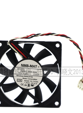 NMB 12V0.65A 7cm 7015 3线/4线PWM双滚珠CPU风扇 2806KL-04W-B89