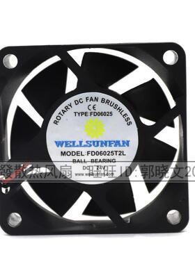 原装正品 FD06025T2L  24V 2线 60X60X25MM 变频器散热风扇