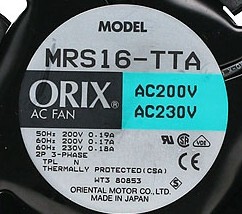 16062 真全新日本东方ORIX 16CM TTA 220V大风量耐高温风扇 MRS16