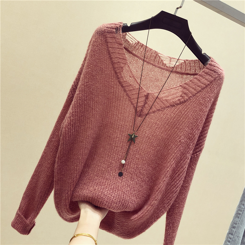 2018ÔçÇïװпÐä¿íËÉÕëÖ¯ÉÀÅ®±¡¿îã¼ÀÁ·çëÒÂïοÕÉÏÒÂchicÕÖÉÀ