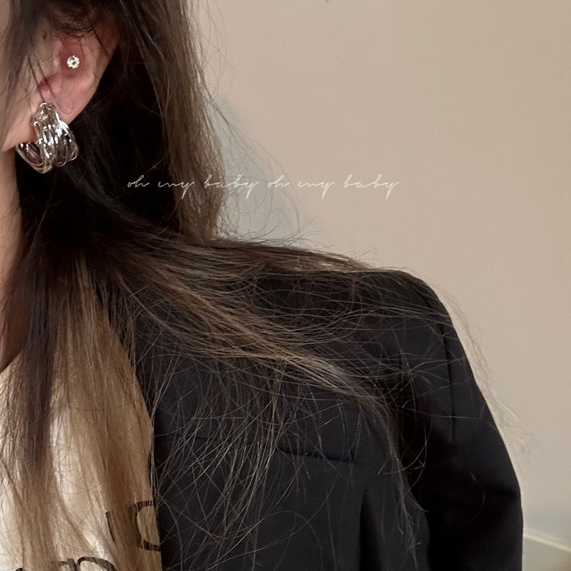 蚊香盘耳夹 韩系百搭设计感镂空半圆弧耳饰百搭气质日常可戴小众,饰品/流行首饰/时尚饰品新,耳夹,淘宝优惠券,粉丝福利购,淘宝优惠卷