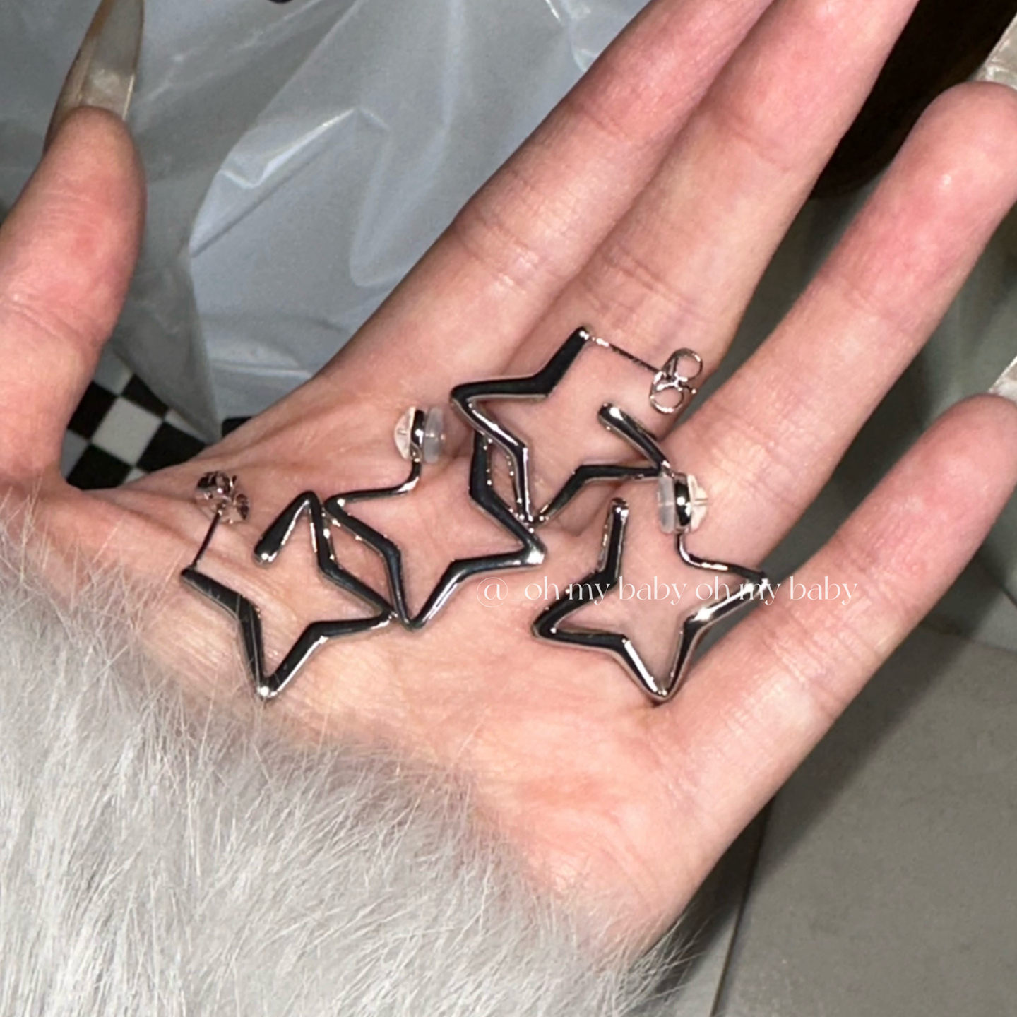 软垫耳夹无耳洞四角星芒冷淡高级