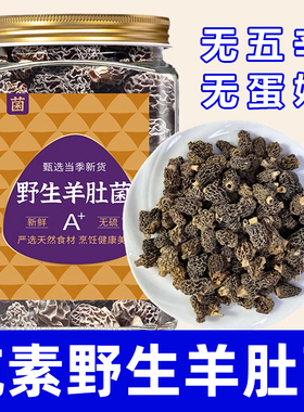 纯素食精选野生羊肚菌云南特产高品质健康营养干货易泡发在菌屋