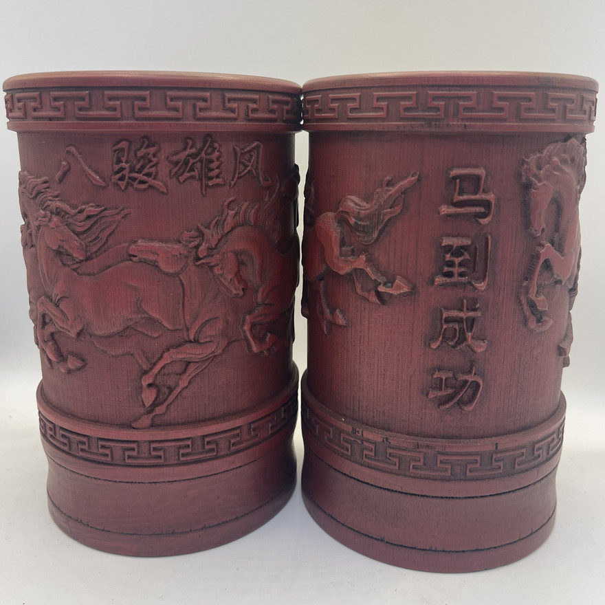 复古毛笔筒多功能多元化收纳桶插花设计耐看实用摆件送人生日年会