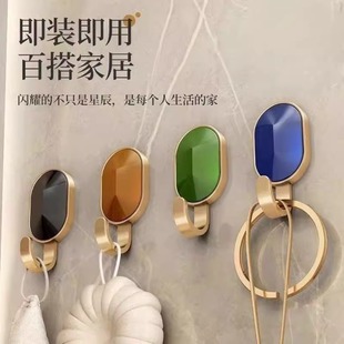 轻奢挂钩粘胶强力承重免打孔浴室卫生间粘钩墙壁门后无痕毛巾挂钩