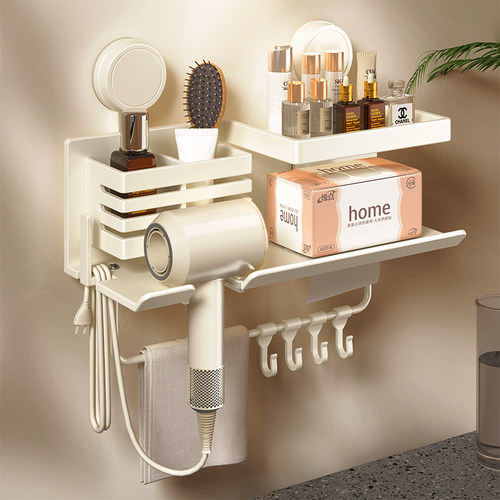 吸盘吹风机置物架免打孔