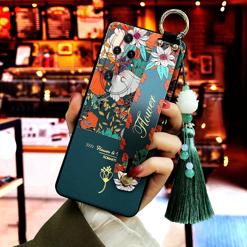 适用华为Pura70手机壳民族风p70pro/P60腕带可支架P50磨砂软P40斜跨P30新款畅享80/畅享70/Hi畅享80Pro麦芒30