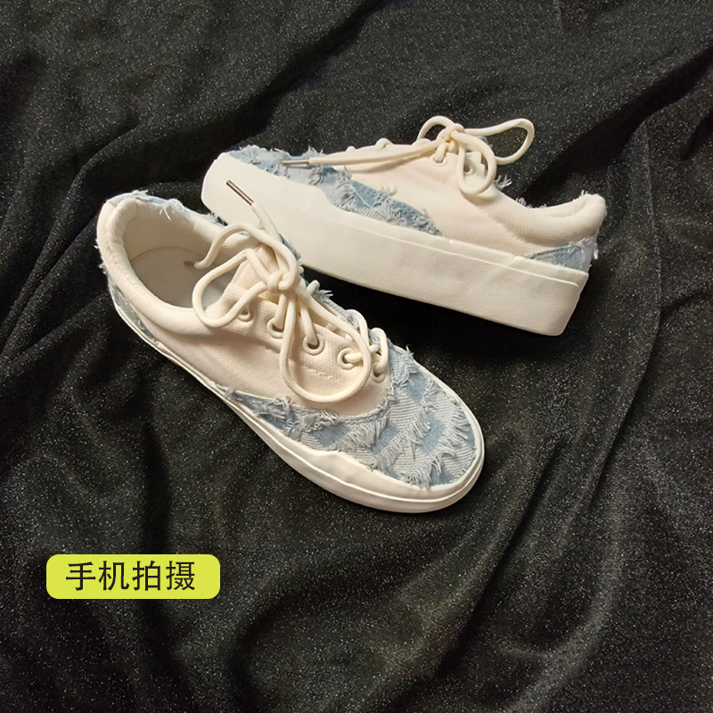 【联名】蓝格流苏休闲鞋曹芳同款