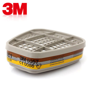 正品3M6057防有机无机酸性气体/过滤毒盒配62006800防毒面具配件