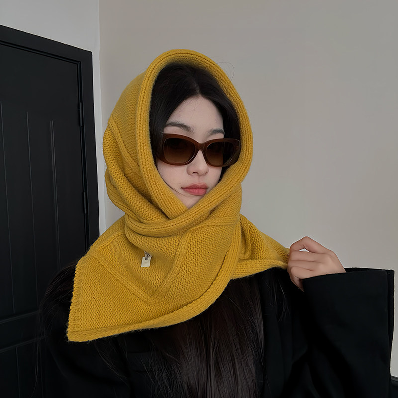 2025新款秋冬显白帽子围巾一体