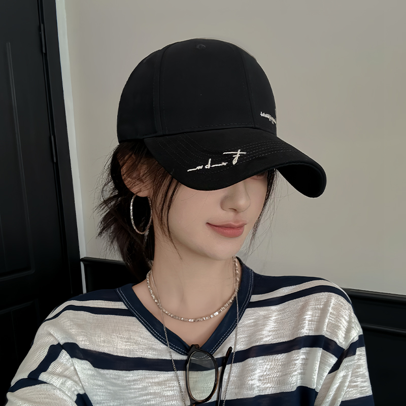 鸭舌帽女2025新款大头围棒球帽硬