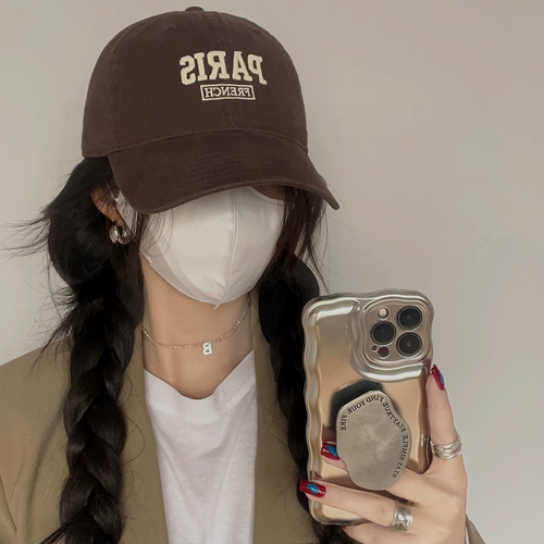 [R标鸭舌帽女夏显脸小软顶棉帽子适合圆脸戴韩版百搭深顶棒球帽男]