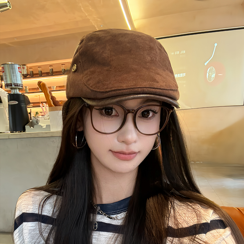 百搭前进帽女美式复古大头围鸭舌