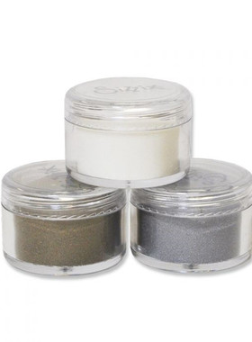 sizzix embossing powders 金 银 白 三色凸粉 15ml装 包邮663057
