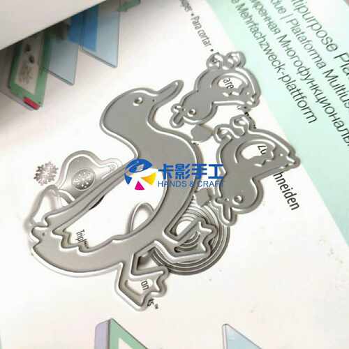 scrapbook 薄板模具  小鸭宝宝 一家人 19023