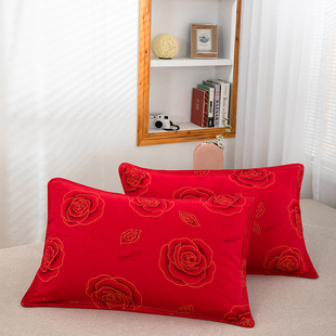 简约全棉枕头套一对装成人大号48x74学生单人枕芯套纯棉一个枕皮