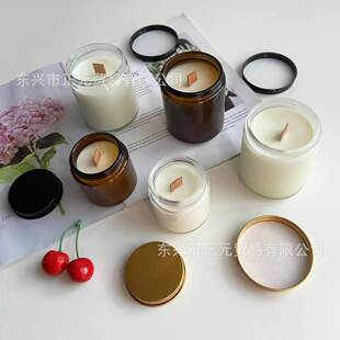 香薰蜡烛瓶装 香氛木芯蜡烛杯手工香氛蜡烛大豆蜡混合伴手礼蜡烛香