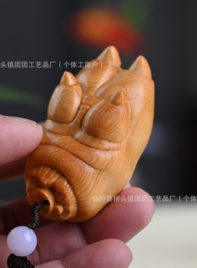 崖柏木雕仿真猪蹄栩栩如生诸