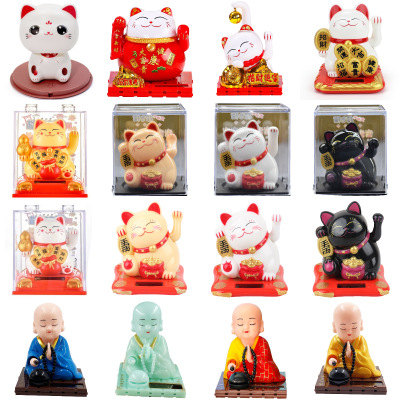 太阳能招财猫光能摇手猫自动摇手