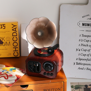 ins风复古怀旧留声机摆件音乐盒酒吧咖啡厅玄关桌面创意家居装饰