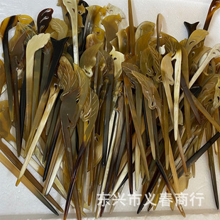 黄牛角发簪子复古发饰头饰不易断古典中国风美发工具