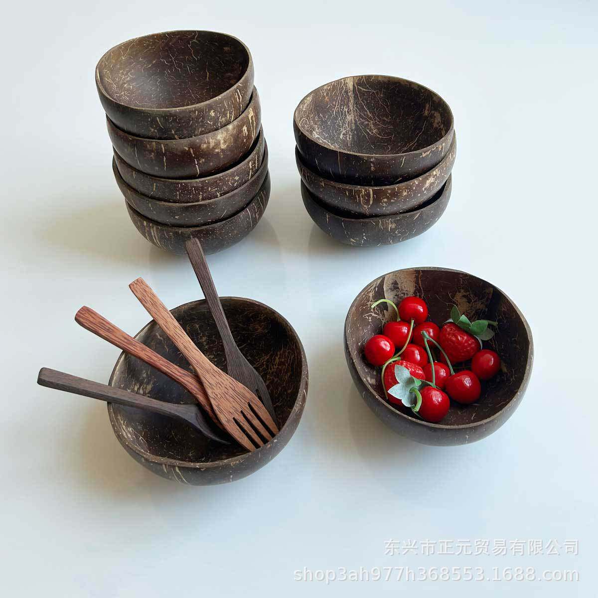 椰子碗椰壳碗餐具饭碗椰壳干果盘