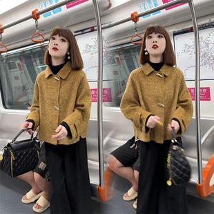 2026秋冬毛呢外套女小个子休闲短款双面呢呢子大衣高级感韩版宽松