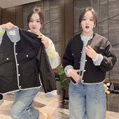 2025秋冬季 休闲外套潮 外套女高级感简约洋气新款 新款 百搭纯色短款