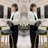 韩系复古立领侧扣设计休闲短外套女2025春季 小个子夹克上衣 新款