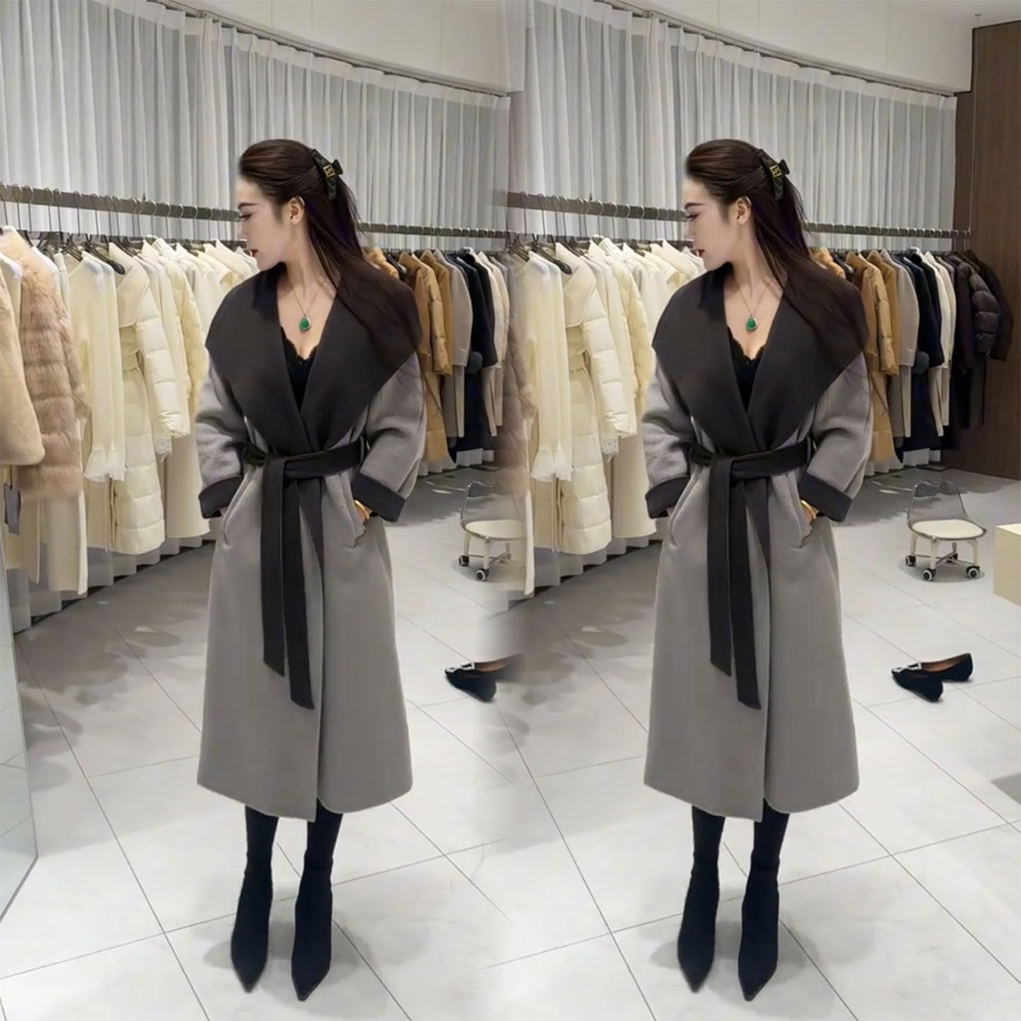 高级感轻熟简约风翻领长款风衣女秋冬季新款系带收腰显瘦气质外套,女装/女士精品,风衣,淘宝优惠券,粉丝福利购,淘宝优惠卷