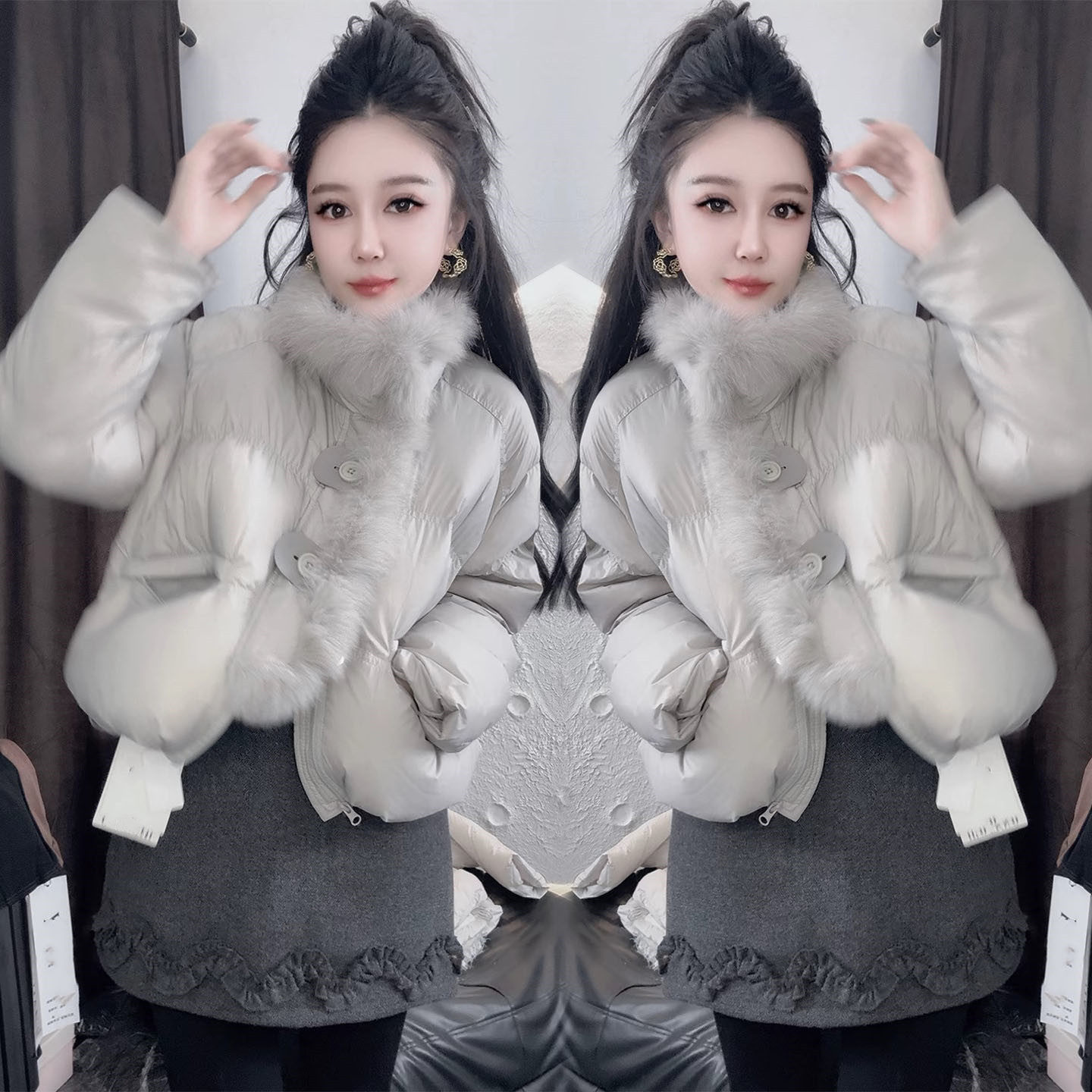 冬季时尚立领毛领棉衣女短款显瘦百搭小众设计感面包泡芙棉服外套,女装/女士精品,棉衣/棉服,淘宝优惠券,粉丝福利购,淘宝优惠卷