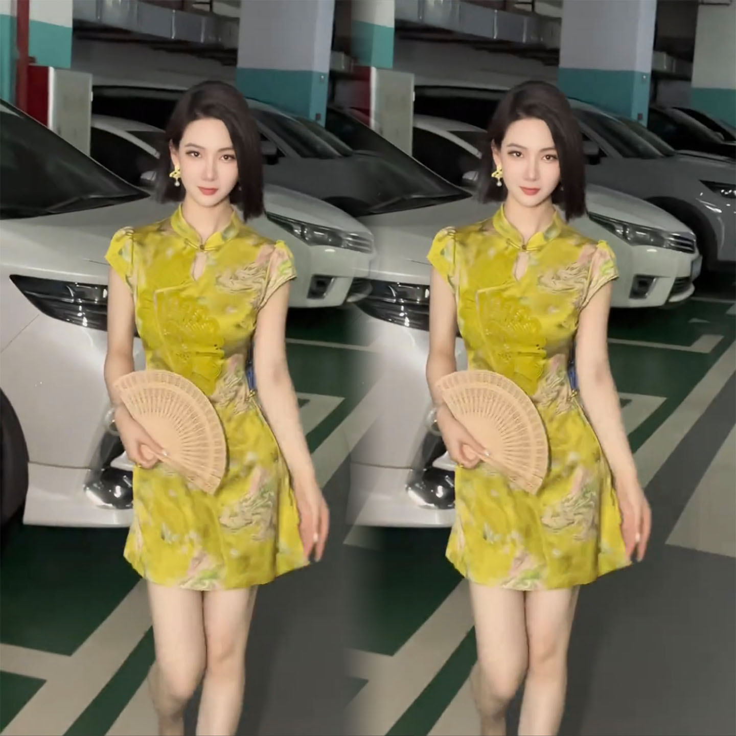 盘扣短袖小衫上衣短裤两件套装