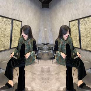 阔腿裤 高端网红爆款 提花盘扣马甲小衫 三件套女2025早春新款 新中式