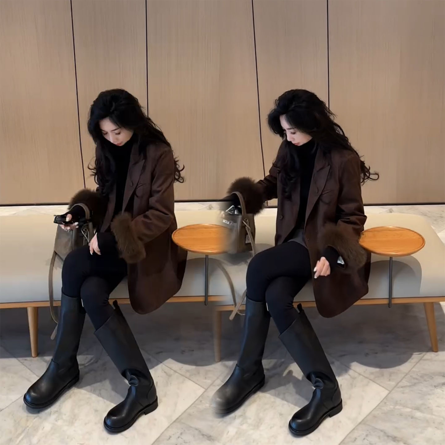 冬季新款百搭气质学院风西装外套