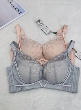 古拉苏无钢圈文胸小胸加厚聚拢胸罩侧收副乳调整型内衣女77016