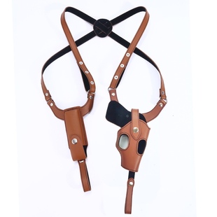 新款 战术牛皮快拔手枪包隐形军迷格洛克G17G19户外手枪套 92式