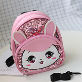 宝宝小书包幼儿2岁3岁婴儿防走失背包可爱亮片兔子女童迷你又肩包