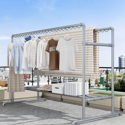 双杆晾衣架落地式室内衣架