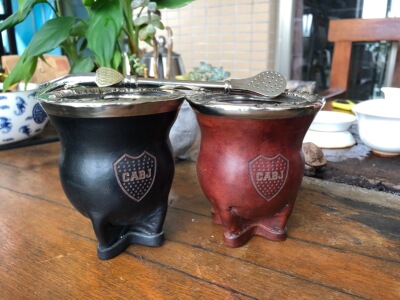特价现货阿根廷马黛茶杯 牛皮玻璃内胆 博卡 2色可选（不含吸管)