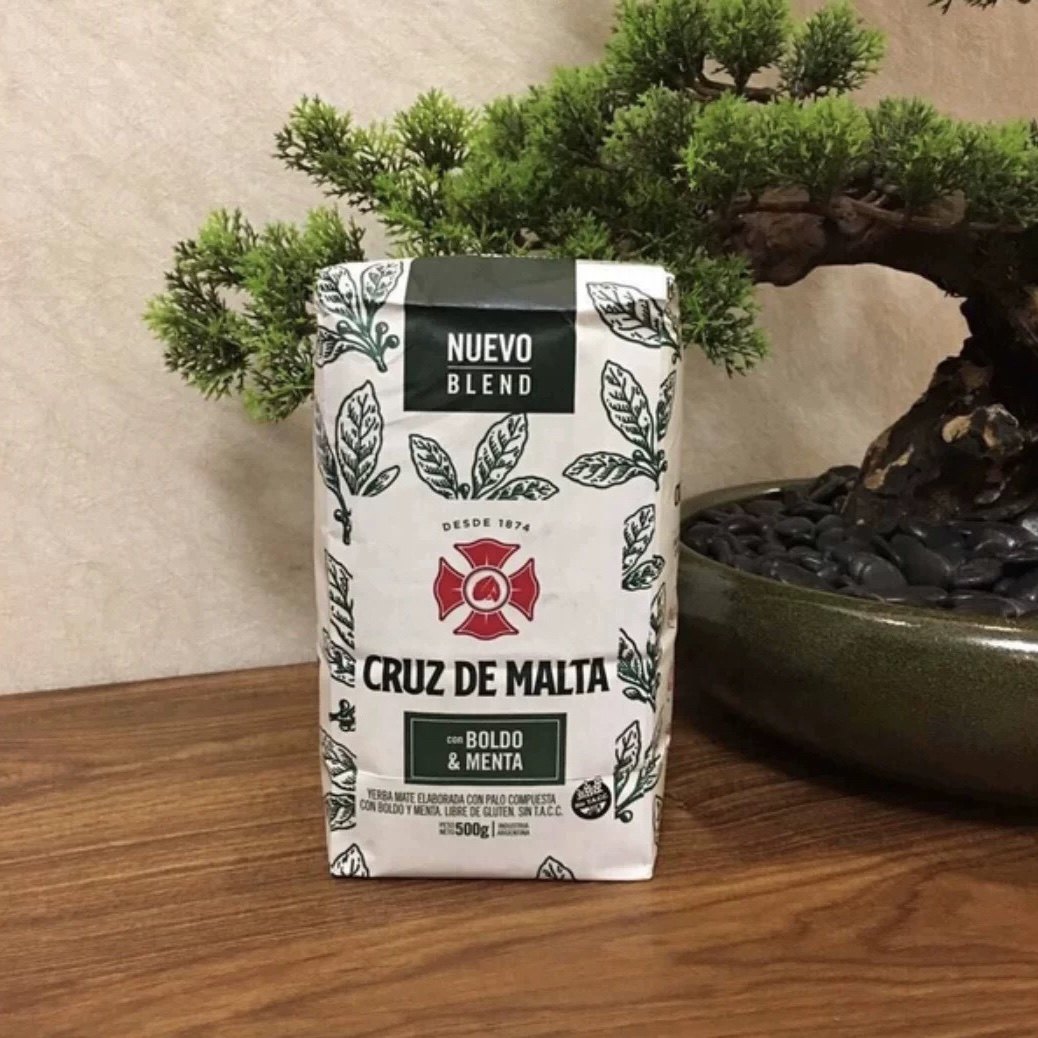 现货 阿根廷马黛茶cruz de malta 500g 薄荷味