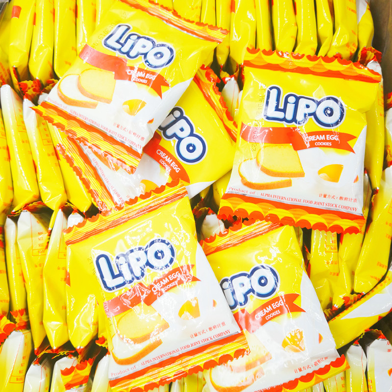 lipo面包干 越南进口早餐食品面包片 散装休闲零食奶油味