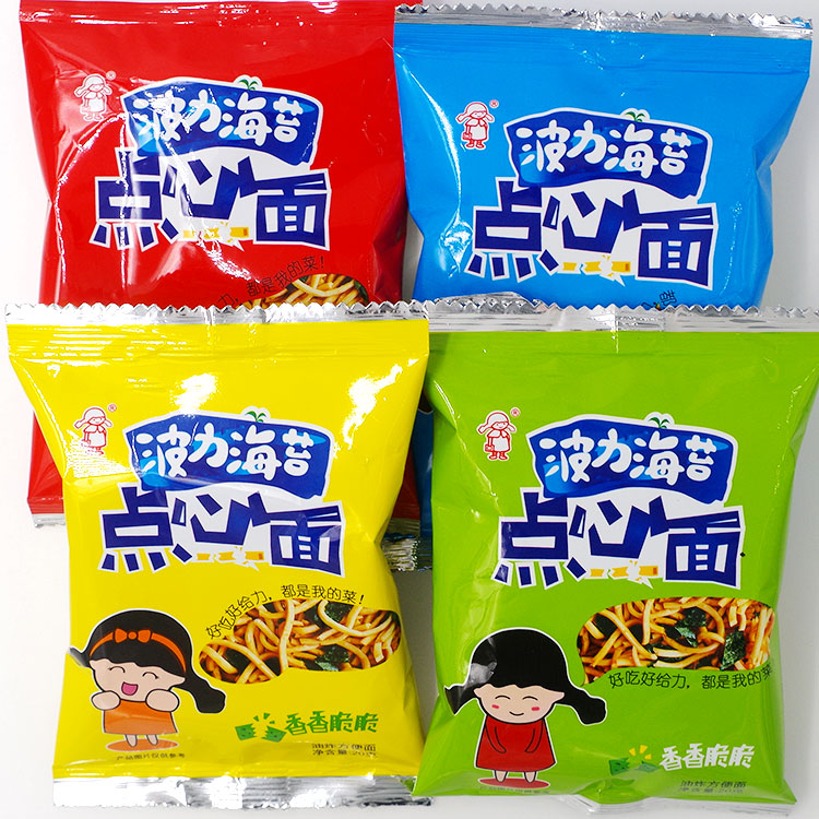 波力海苔点心面香香脆脆油炸方便面干脆面休闲零食小吃20g/包