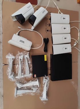 从学生拆机海康6个300w，poe摄像头一整套