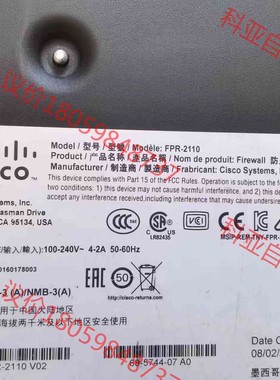 CISCO思科FPR-2110，FPR-2110-NGFW原