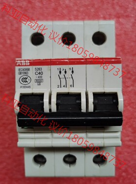 ABBs263  3P40A微型断路器，拆机八九成新，正品