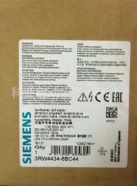 3RW4434-6BC44正品包邮(议价)