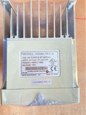 VFD015B21A，台达变频器，功能包好，充新装柜，拍(议价)