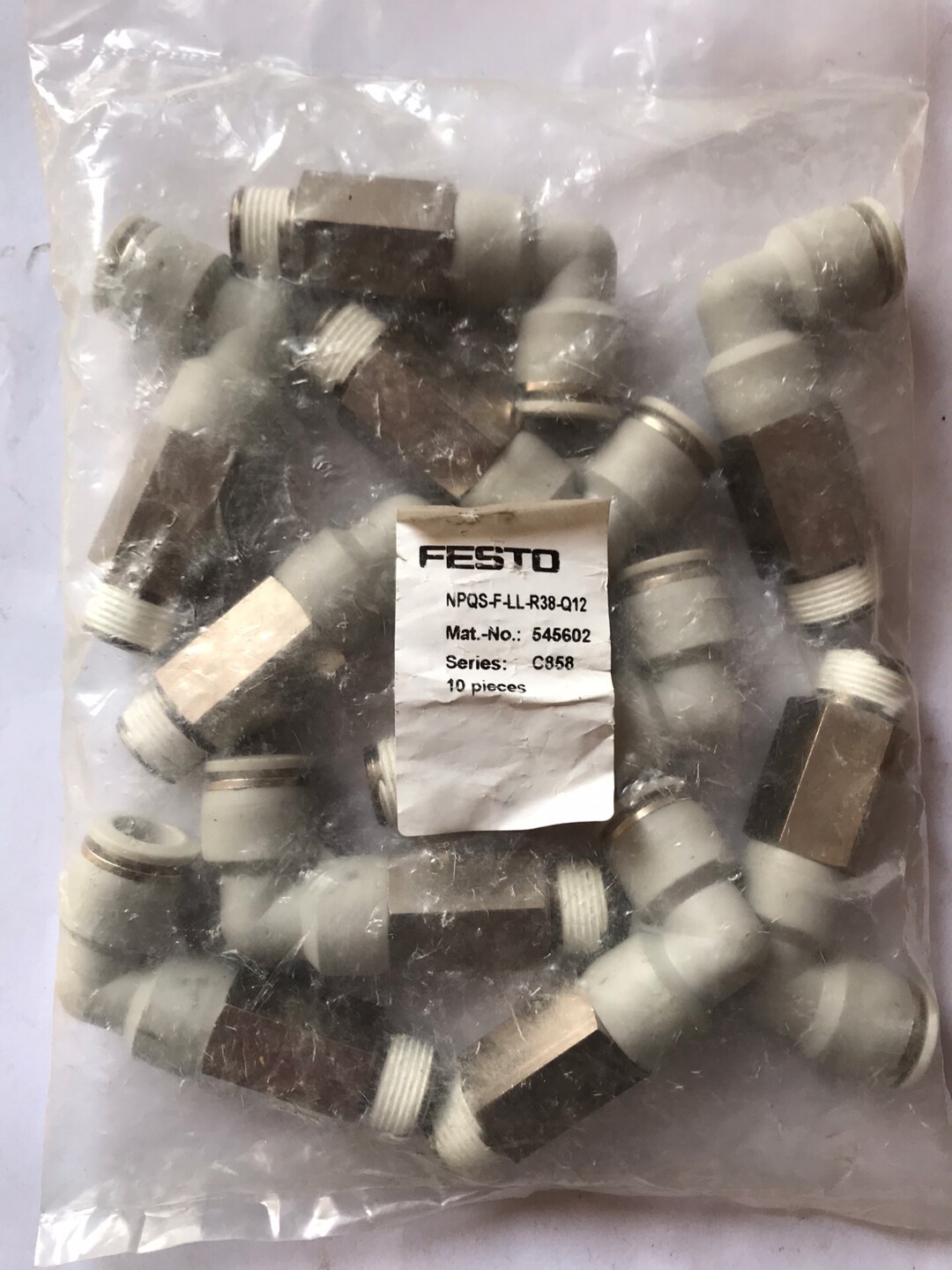 全新原装FESTO费斯托L型快插式螺纹接头，加长型NPQS-