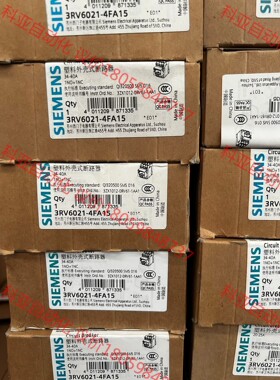 西门子塑料外壳式断路器3RV6021-4FA15，带1NO+