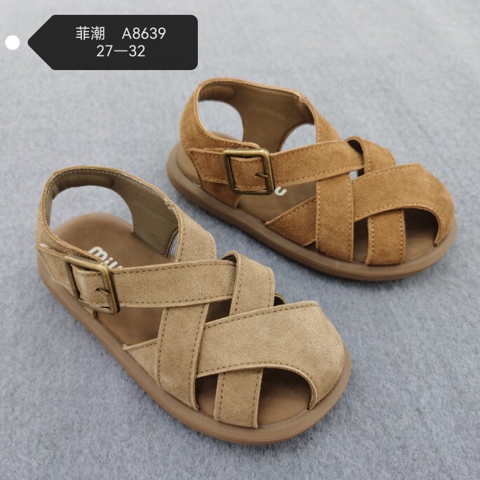 儿童凉鞋女童夏季包头勃肯鞋女宝鞋子夏季2025韩版防滑男童凉鞋潮